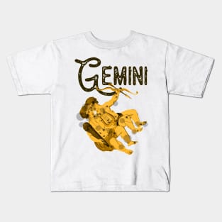 Gemini ))(( Astrological Sign Zodiac Constellation Design Kids T-Shirt